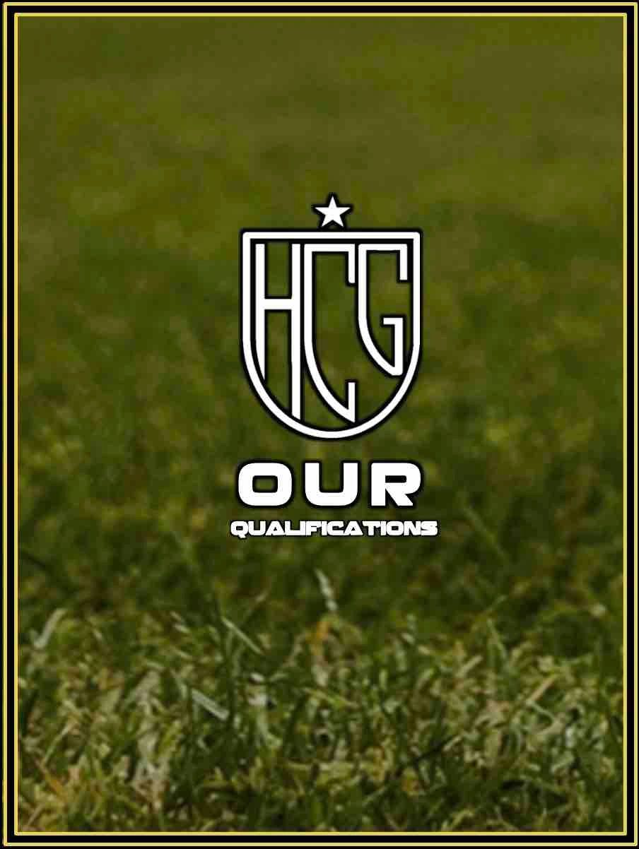 Harcus Consultancy Group logo on a pitch by the words "Our qualifications"