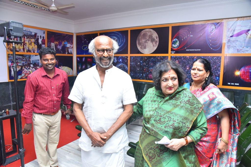 A Special Space Science Theatrical Session for Senior Actor Mr.Rajiniganth & Mrs.Latha Rajiniganth @