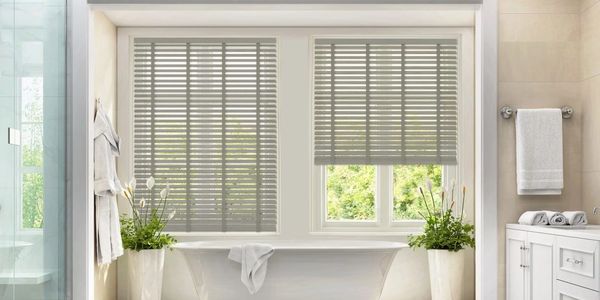 venetian blinds in bathroom