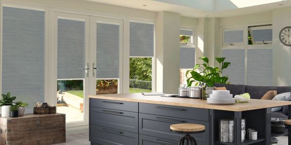 pleated blinds in kitchen 