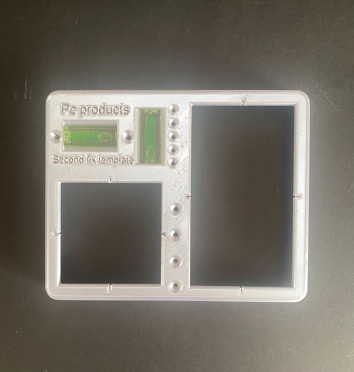 PC Products socket and switch box positioning template