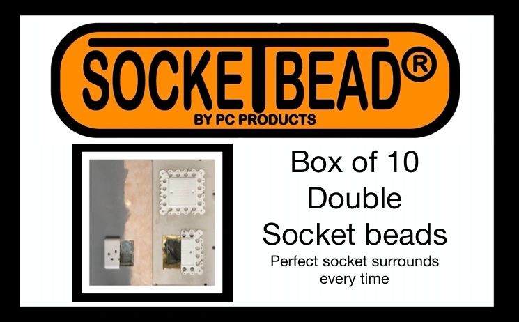 Double PC Products socket and switch plastering beads