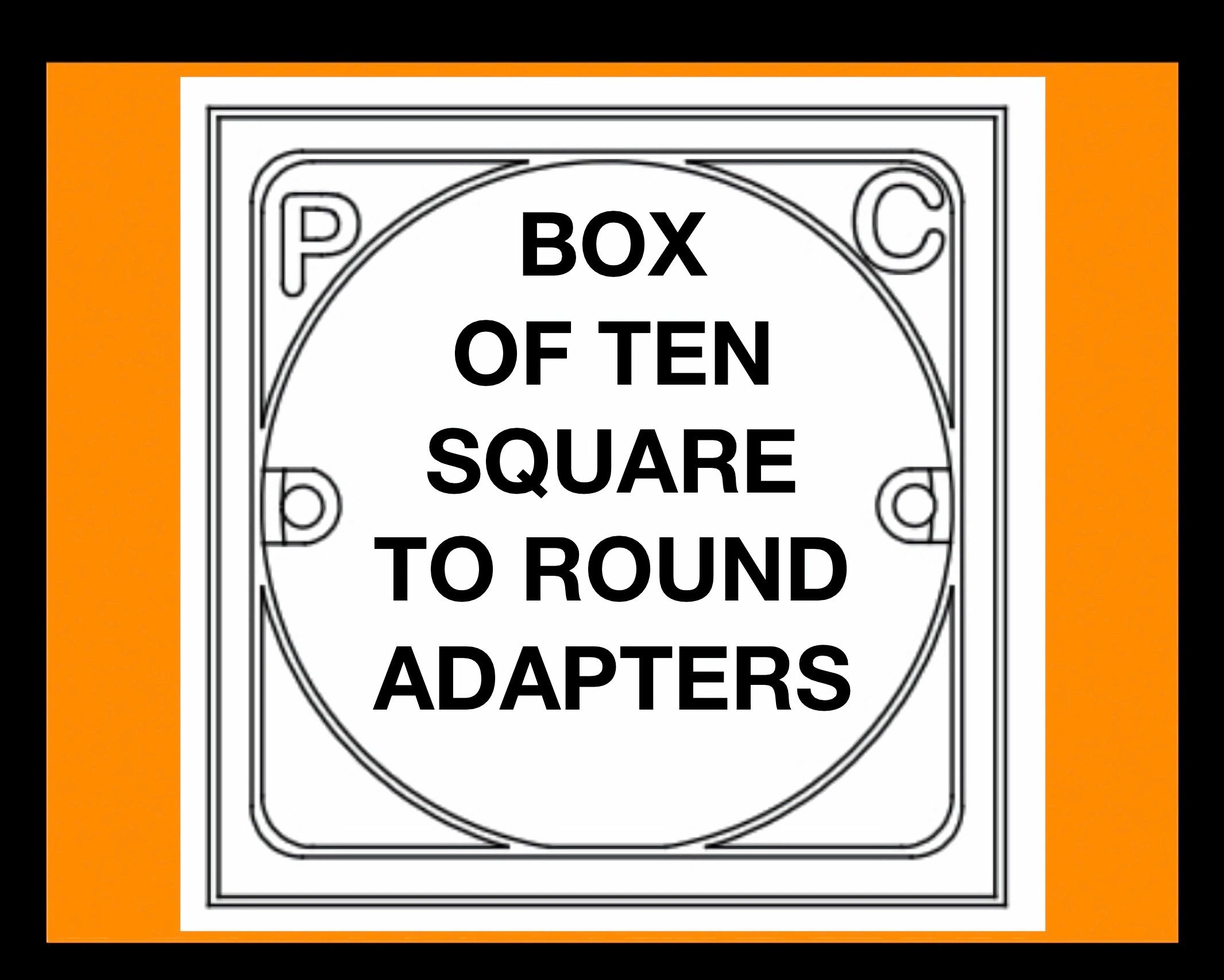 PC Products square-to-round switch plate adapter