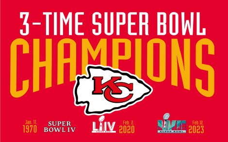 Super Bowl Champions 3-Time Flag 3x5