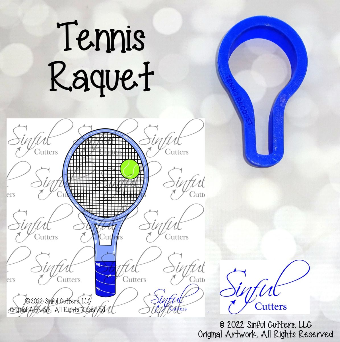 Tennis Racquet - Cookie Cutter / Fondant Cutter / Clay Cutter