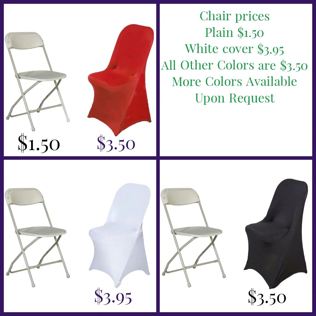 Chairs and Tables A&B Bouncers and Party Rentals