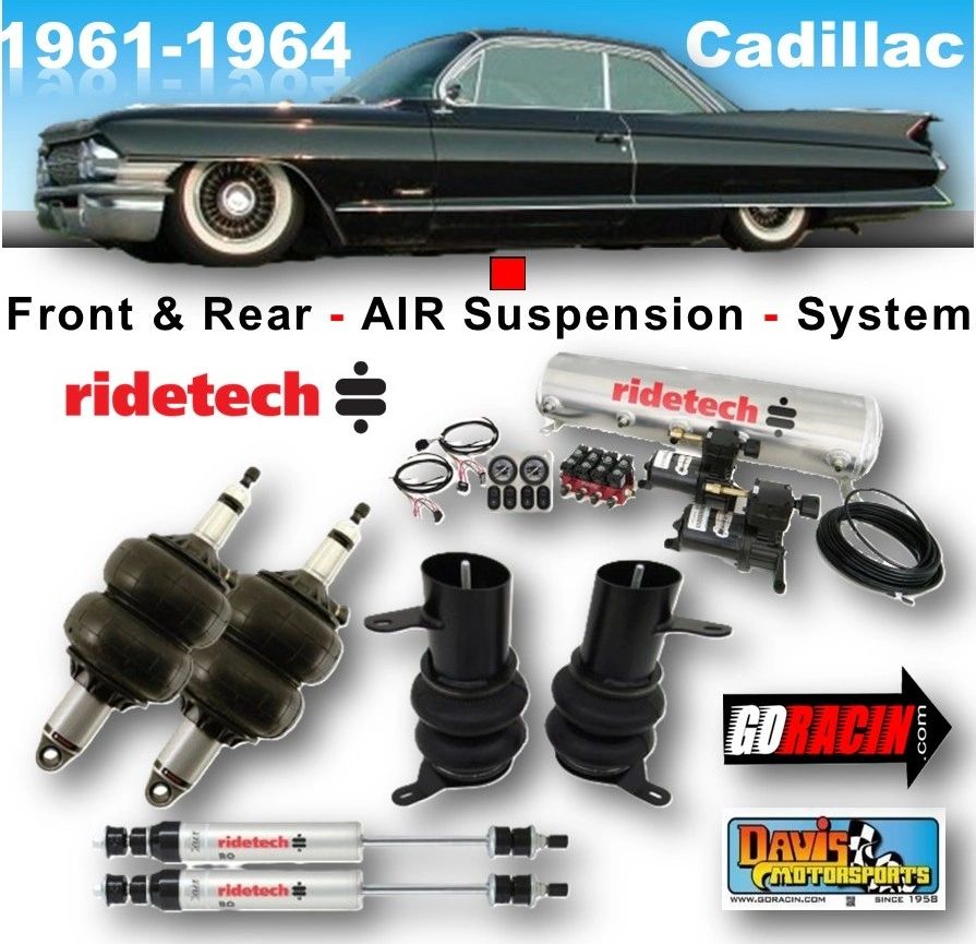 Ridetech Front & Rear Air Suspension System, 1961-1964 Cadillac ...