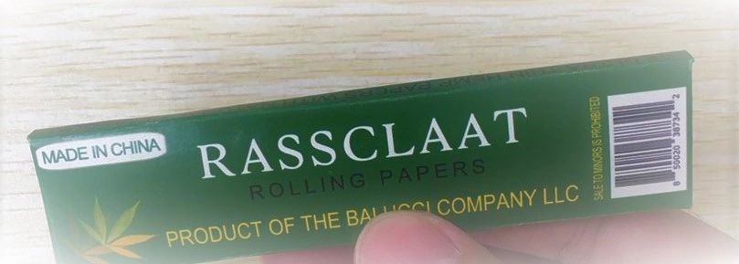 BOX OF 50 RASSCLAAT SINGLE PACKS ALL NATURAL HEMP ROLLING PAPERS