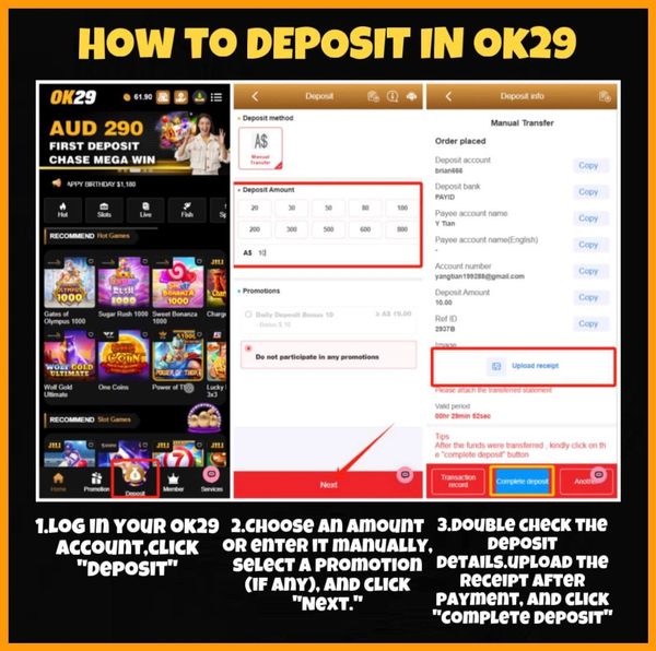 OK29 Deposit Process Image Guide
Title: How to Deposit in OK29? (Step-by-Step Guide)