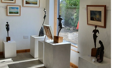 Sculptures displayed at the Sentinal Gallery, Wivenhoe