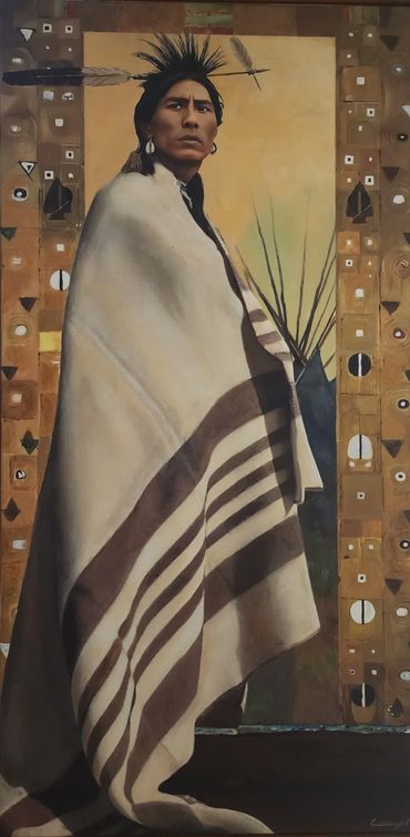 Fletcher - Maker of Arrows
Acrylic on canvas..,  20x40