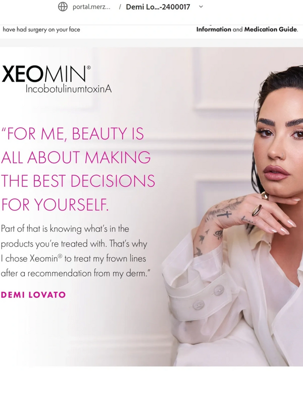 Xeomin Demi Lovato Quote poster 