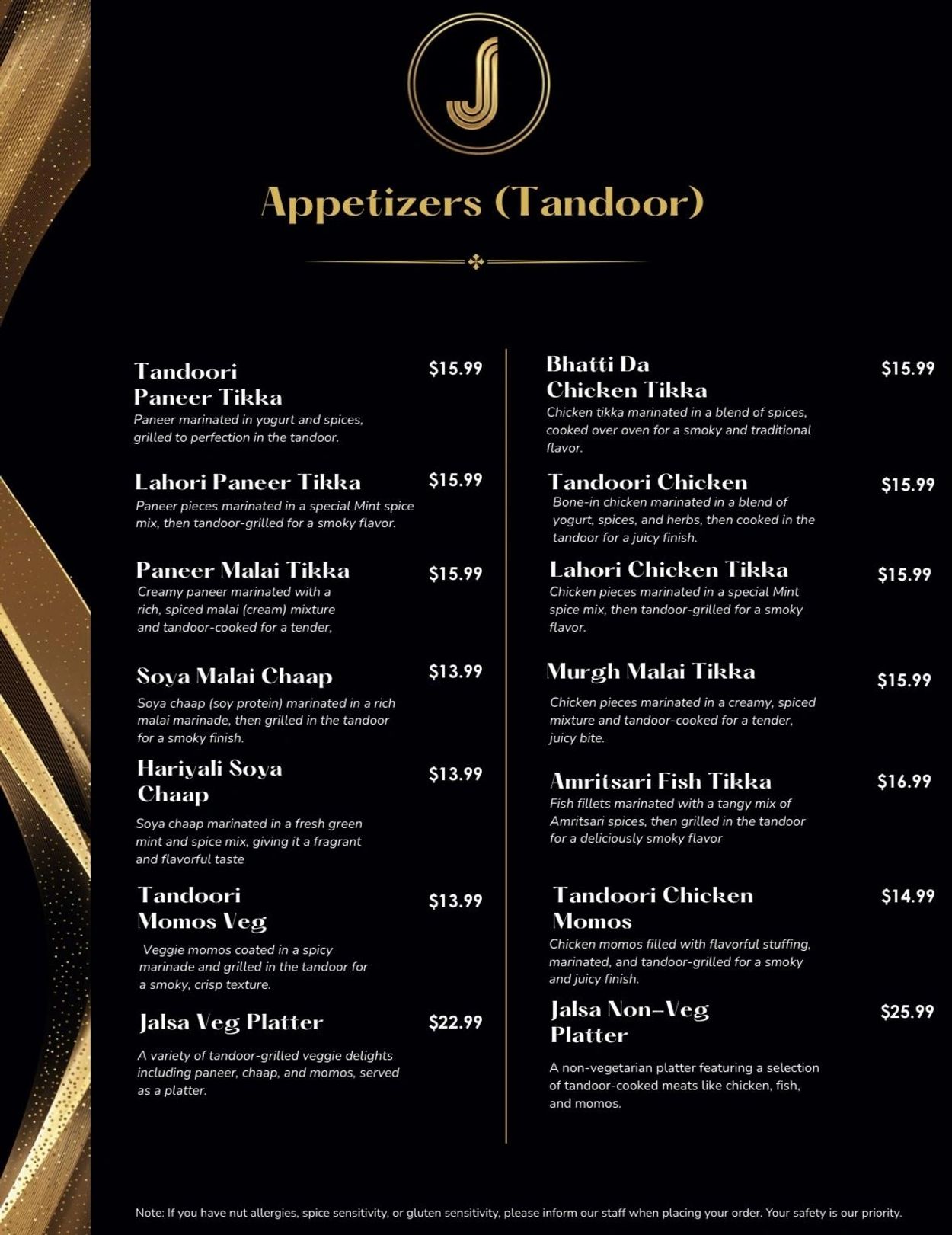 FOOD MENU | The Jalsa