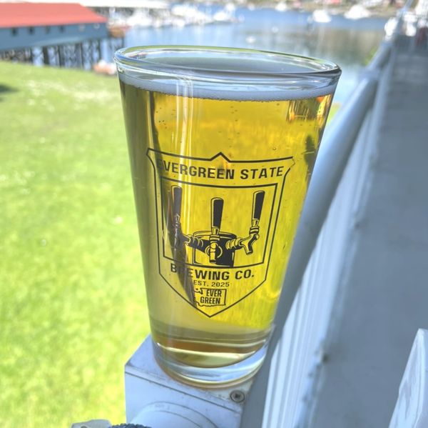 Glass of beer at Evergreen State Brewing Co.