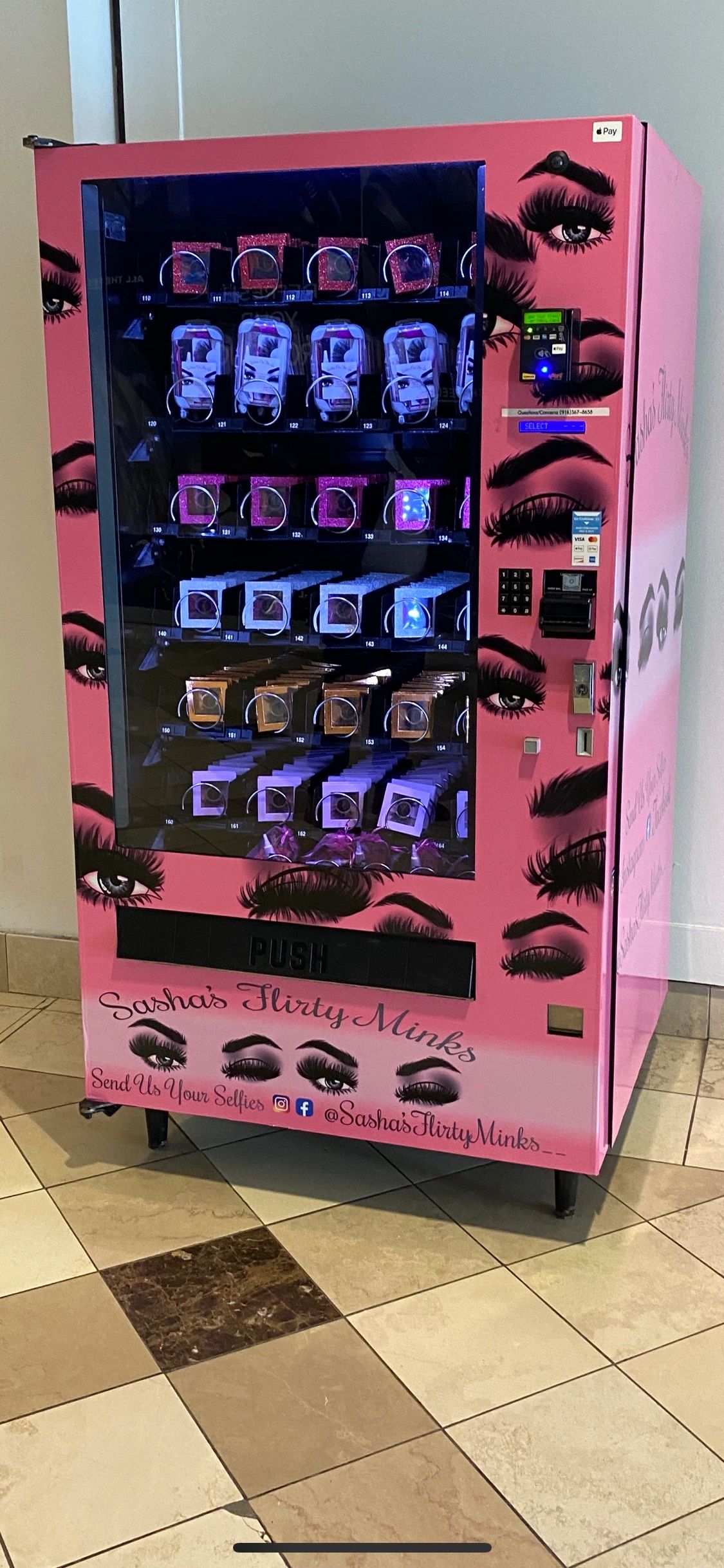 Mink lashes vending machine