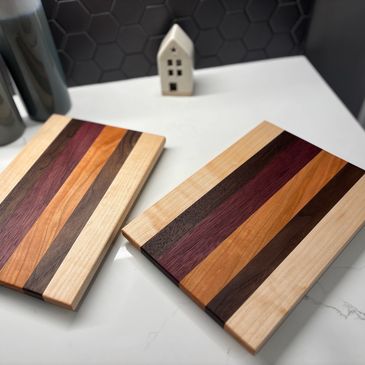 Mixed Wood Serving or Cutting Board