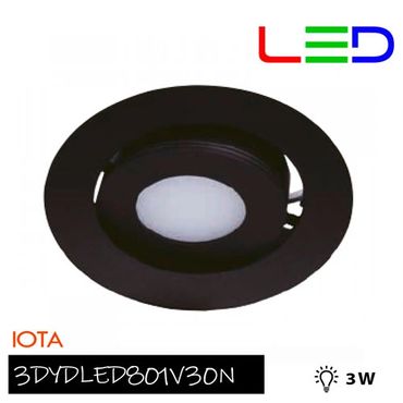 Lámpara de interior LED atenuable para empotrar, 3 W, Luz suave cálida.
