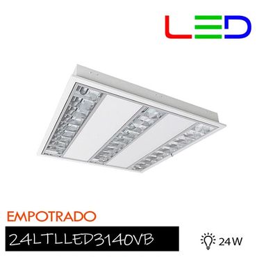 Lámpara de interior LED para empotrar, 24 W