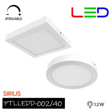 Lámpara de interior LED atenuable para sobreponer, 12 W, Luz blanca neutra