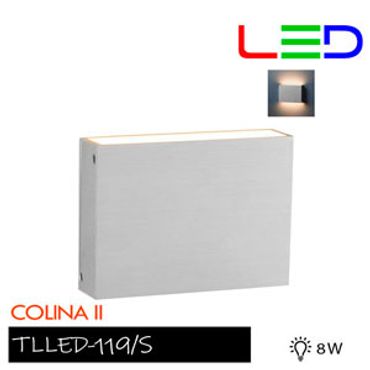 Lámpara de pared interior LED para sobreponer, 8 W, Luz suave cálida