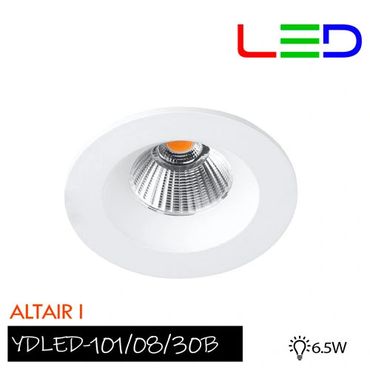 Lámpara de interior LED para empotrar, 6.5 W, Luz suave cálida.