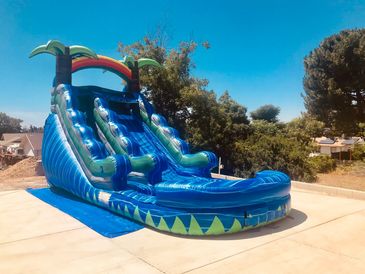 17ft. Blue marble waterslide  $275

Size  15x28