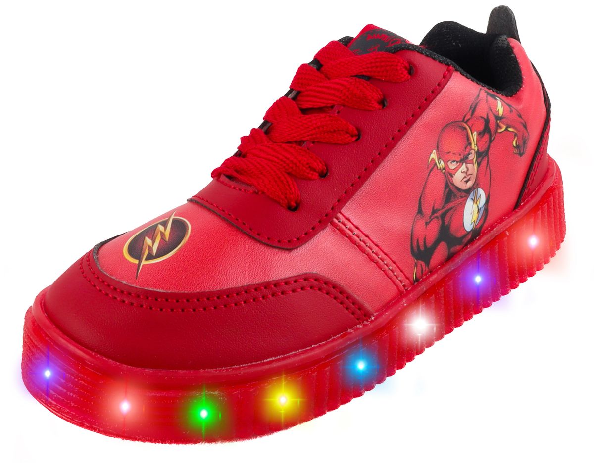 Tenis Flash Cómics Casual Luces Leds 770-rf 12 al 26