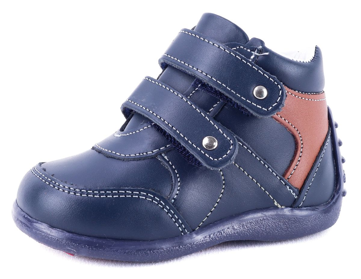 Zapato Bota Niño Andanenes Moda 100% Piel Cómodo 6292 Marino