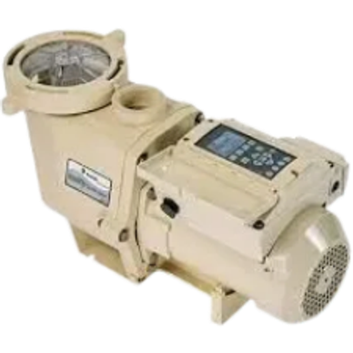 Industrial pool pump with control panel.