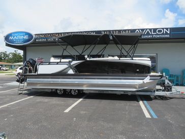 Avalon 23' LSZ sitting on trailer at Suncoast Marine Group in Sarasota, FL.