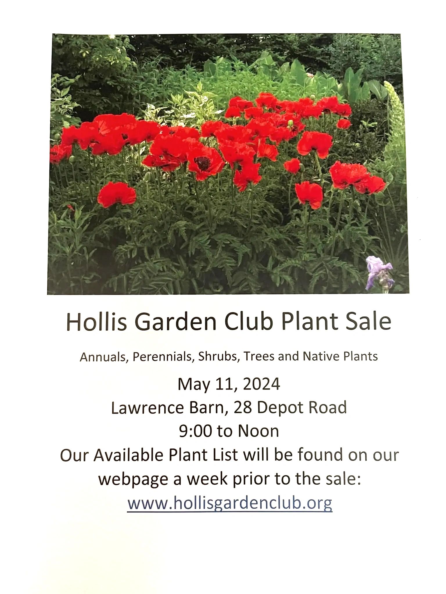 Garden Club Plant Sale May 11thOver 2,000 Plants to Choose From