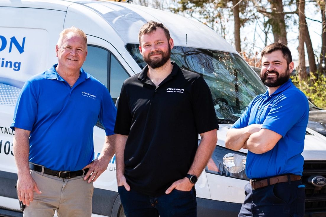 Stevenson Service Team. Art Stevenson, Dan Stone, and Carson Stevenson