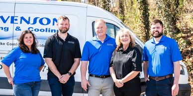 Stevenson Heating and Cooling Team photo.