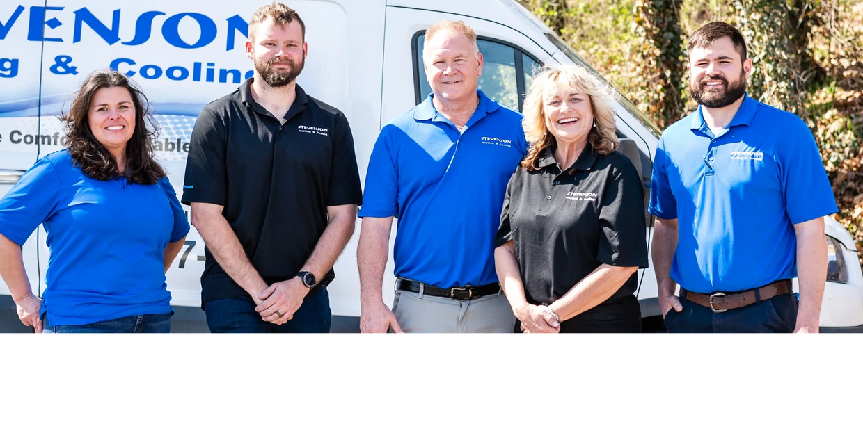 Stevenson Heating and Cooling Team photo.