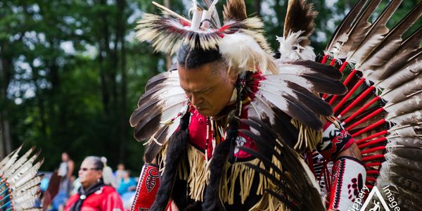 Natural light portrait at the Mohican Veterans Pow Wow on the Stockbridge-Munsee Reservation