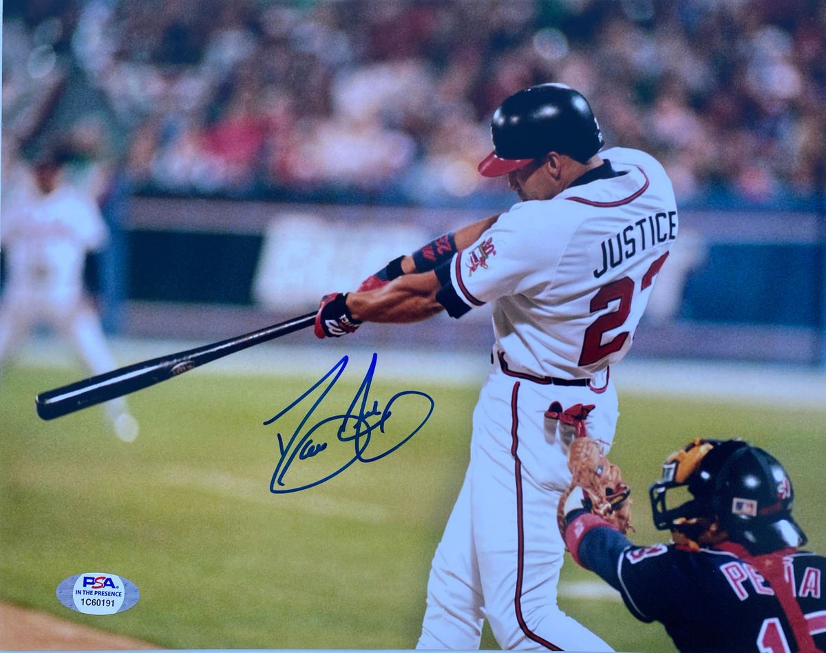 EW739 David Justice Atlanta Braves Swing Baseball 8x10 11x14 16x20 Photo