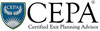 CEPA logo with shield and text for Certified Exit Planning Advisor.