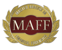 Gold and burgundy MAFF emblem for Master Analyst in Financial Forensics.