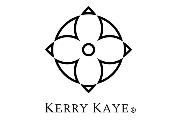 Elegant floral logo with text Kerry Kaye.