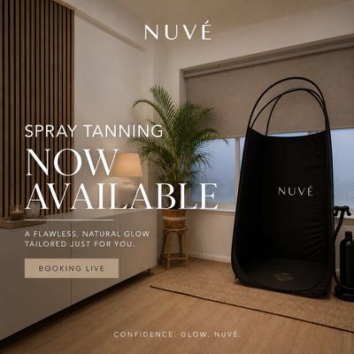 Nuvé offers spray tanning with a natural glow, now available for booking.