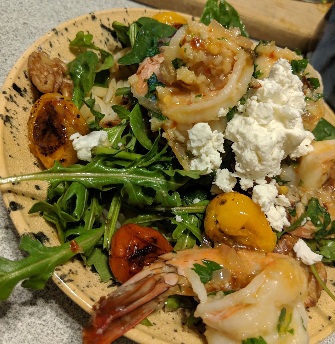 Romancing The Salad Shrimp Orzo And Walnut Salad For Luvuhs
