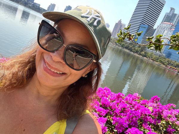 Monica In Bangkok in the city paark.