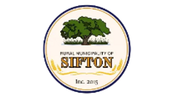 Logo of Rural Municipality of Sifton featuring trees and text.