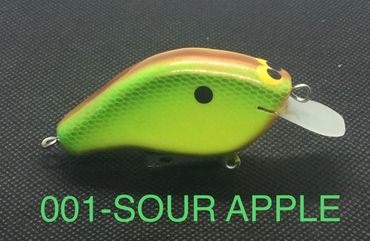 Sour apple balsa crankbait