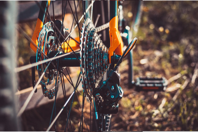 Bicycle cogs in alignment