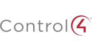 Control4 logo with modern typography and red emblem.