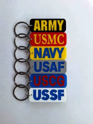 Military Branch Keychains