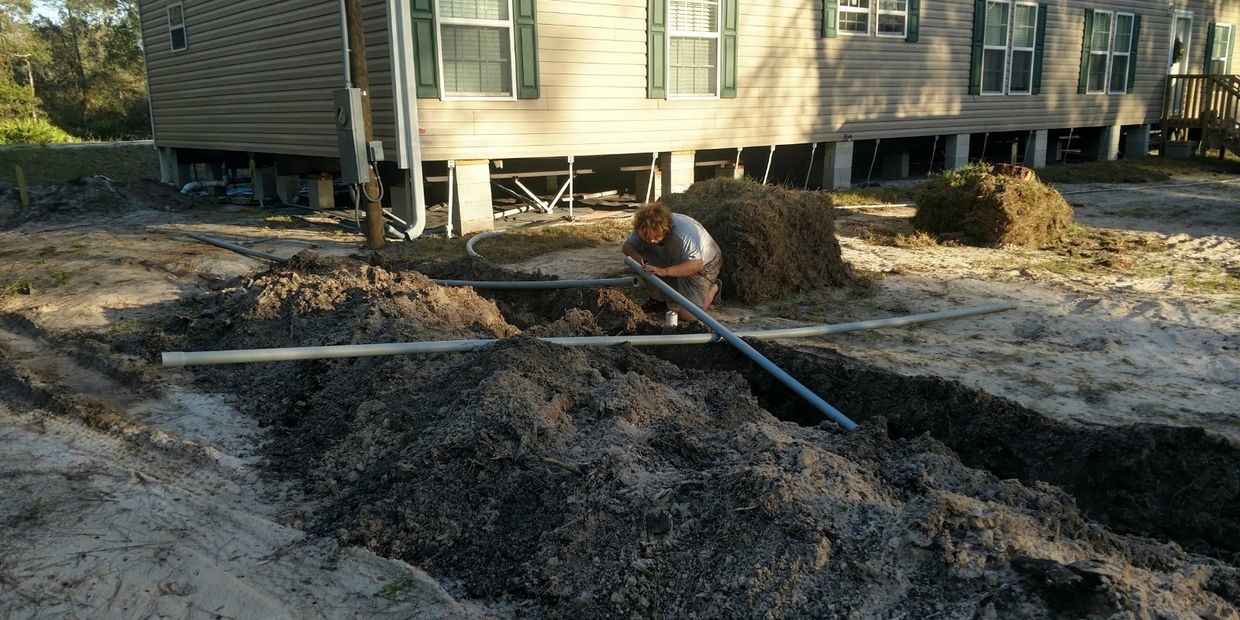 Underground electrical to a new residence.