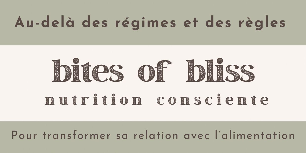 Logo for Bites of Bliss, promoting mindful nutrition beyond diets and rules.