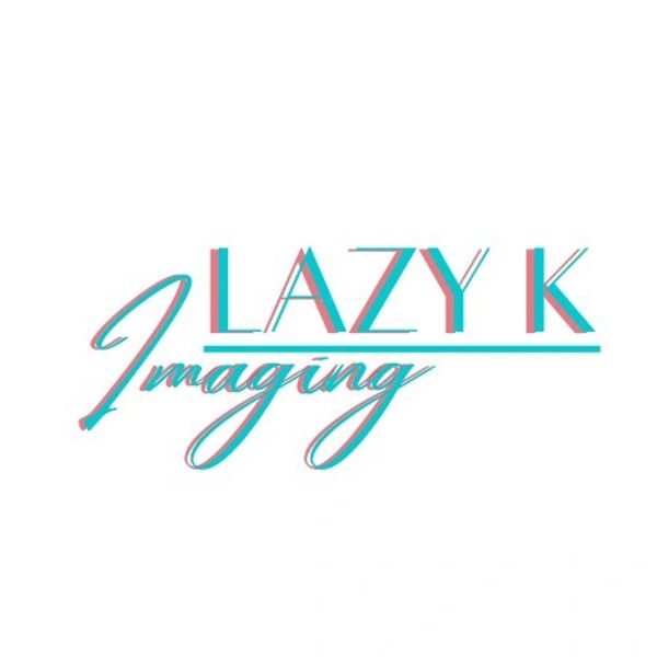Logo with text 'LAZY K Imaging' in stylized font.
